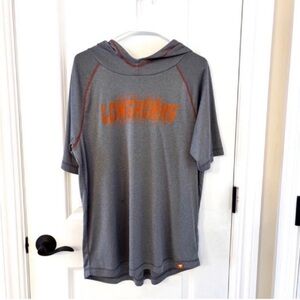 Fanatics Longhorn Austin Texas Gray Short Sleeve Hooded T-Shirt Mens L NWOT